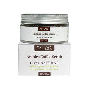 

Natural Arabica Coffee Scrub Organic Coffee Shea Butter Best Acne Anti Cellulite Exfoliating Whitening Moisturizing