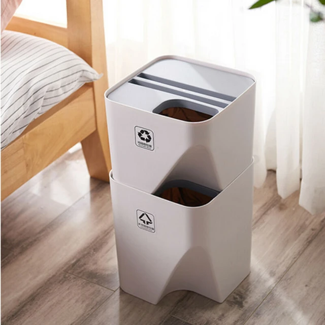 Cubos de basura de reciclaje para cocina, cubo grande de clasificación,  accesorios para el hogar - AliExpress