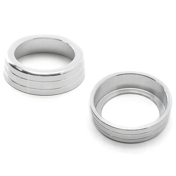 

2Pcs Silver AC Climate Control Ring Knob Covers Compatible for 2016-Up 10Th Gen Honda Civic