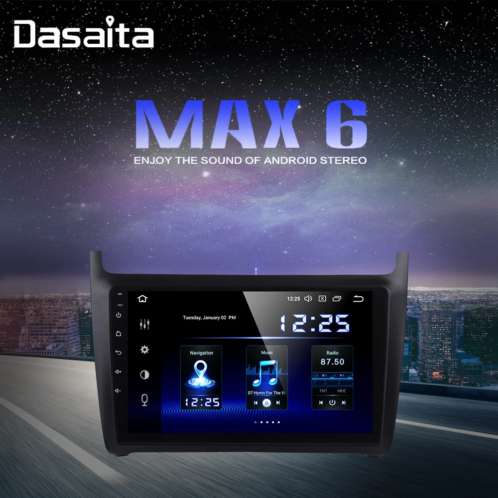 Автомагнитола 1 Din Android 10 0 GPS для VW Polo 2012 Bluetooth стерео 4 Гб ОЗУ HD цифровой