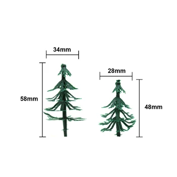 

DIY Tree Pole Scene Making Model Toy 50PCS Green Branch ABS Diorama Sand Table Landscape 5 / 6cm Building Train