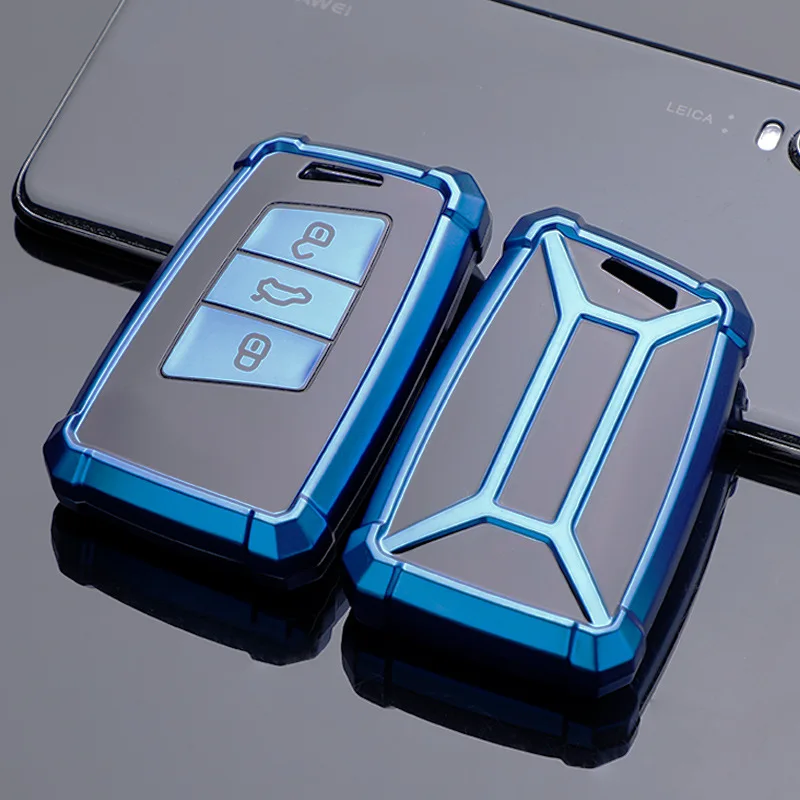

New Soft TPU Car Key Case Key Shell Cover For VW Volkswagen Skoda Superb Magotan Passat B8 A7 Golf Car Styling Key Shell Cover