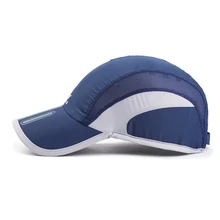 Бейсбольная кепка летние быстросохнущие защита от ультрафиолета, от Солнца шляпа Головные уборы с регулируемой застежкой сзади