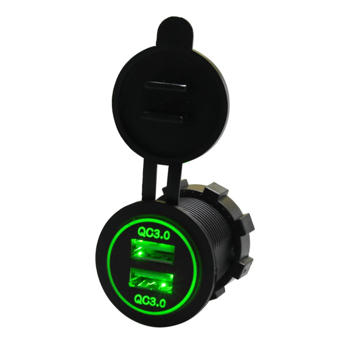 

Car Charger Dual QC 3.0 USB Smart Car Chargers Fast Charge Charger LED Light For Cell Phone Tablet Over Temperature Protection