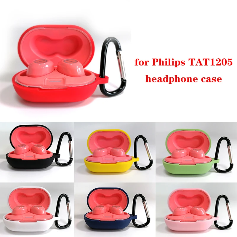 

Earphone Case for Philips TAT1205 Case Simple Silicone with Anti-lost hook Headphones Case for Philips TAT 1205 for Philips 1205
