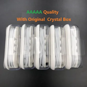 

50pcs High Quality 3.5mm Plug headphone Headset with Remote Mic for 5 5s 5c 6 6S plus 4s Earphones New Small Packing For Foxconn