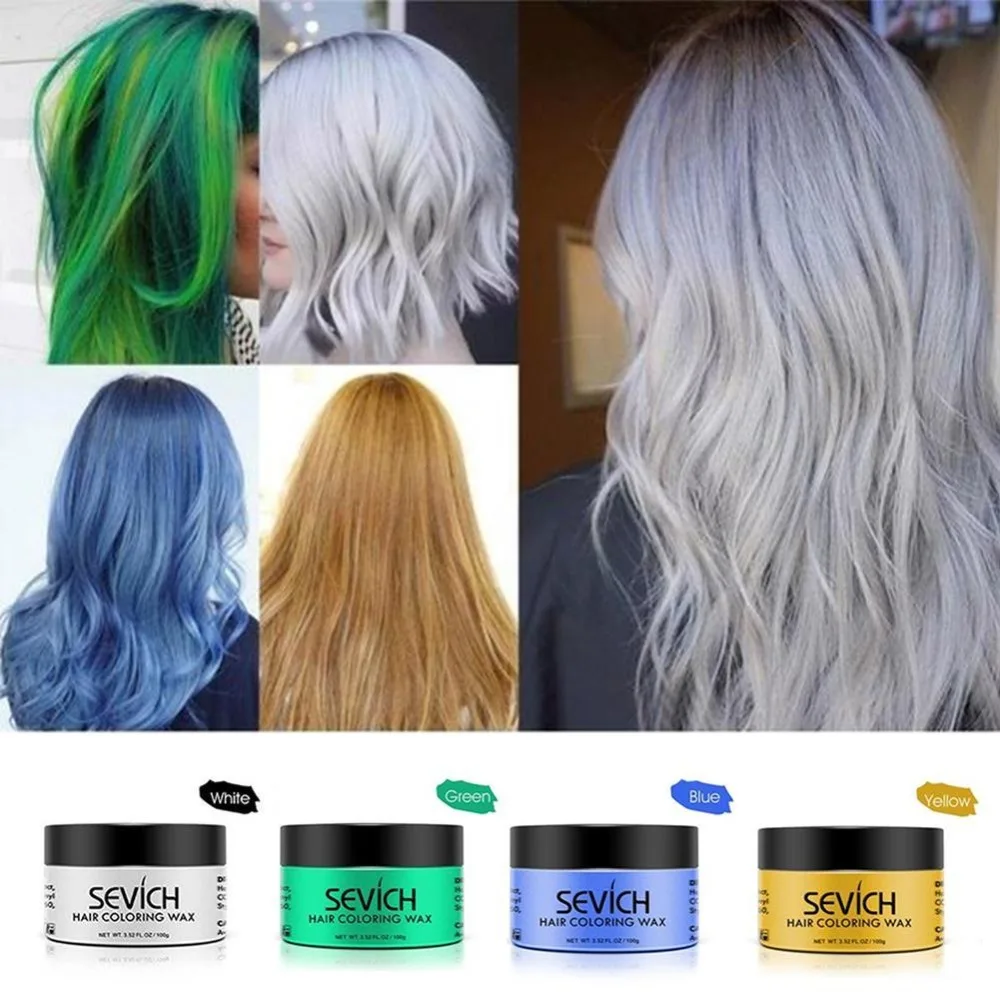 Sevich 9 цветов краска для волос воск крепкий и удерживающий унисекс воск для волос черный цвет глина для волос Временная Краска для волос для укладки волос