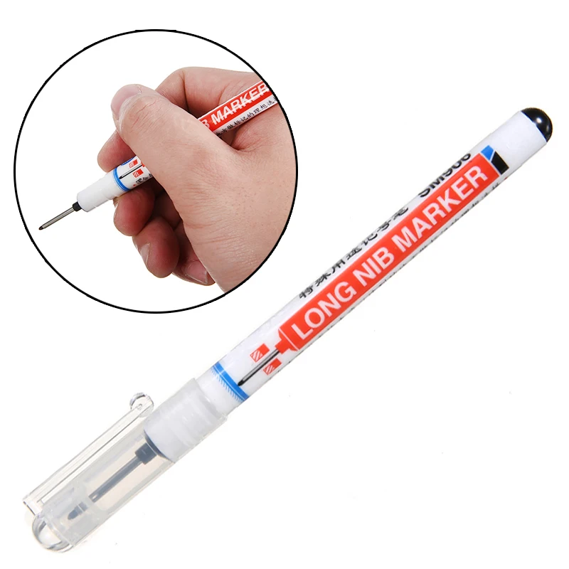 

20mm Long Nib Marker Carpenter Lead Marker Pen Smudge-proof Long Nib Marker Pen Black Waterproof Ink For Home Decoration