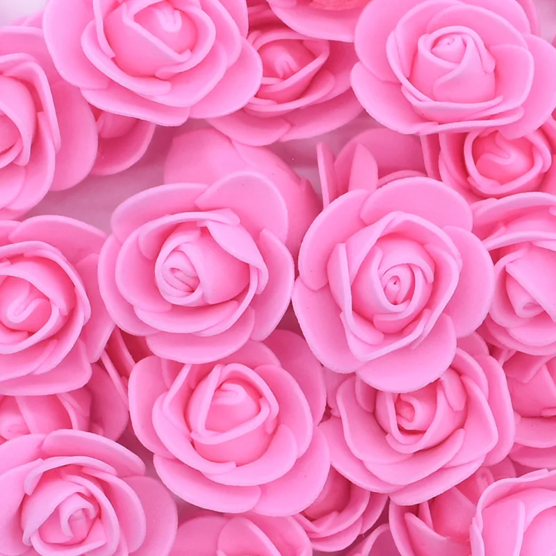 50/100 шт 3,5 см PE поролоновые головки роз Искусственные цветы для скрапбукинга для дома и сада фоамиран для самостоятельного изготовления Flowes Искусственные венки Свадьба Декор - Цвет: F12