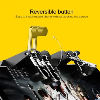 

AK66 Six Finger All-in-One Mobile Game Controller Free Fire Key Button Joystick Gamepad L1 R1 Trigger for PUBG L41F