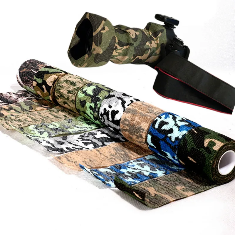 

Outdoor 4.5*5cm Tape Military Camo Tapes Waterproof Camouflage Wrap water Gun Stretch Bandage Tools