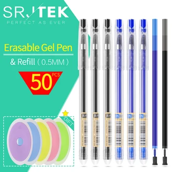 

Erasable Pen Ballpoint Refill 0.5mm Blue Black Color Ink Writing Gel Pens Refills Eraser School Office Stationery Supplies