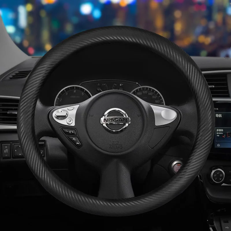Genuine Leather car steering wheel cover For nissan qashqai j10 almera n16 note x-trail t31 leaf patrol y61 juke steering wheel - Название цвета: color 2