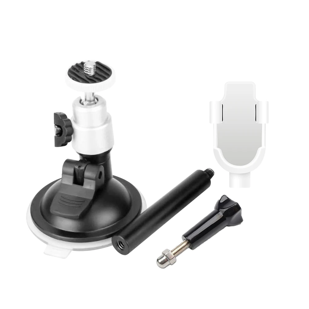 car glass mount Рюкзак Крепление Адаптер для Insta360 Go экшн Спортивная камера клип велосипед Mavic 2 штатив беспилотника селфи палка полюс всасывания разъем - Цвет: car glass mount
