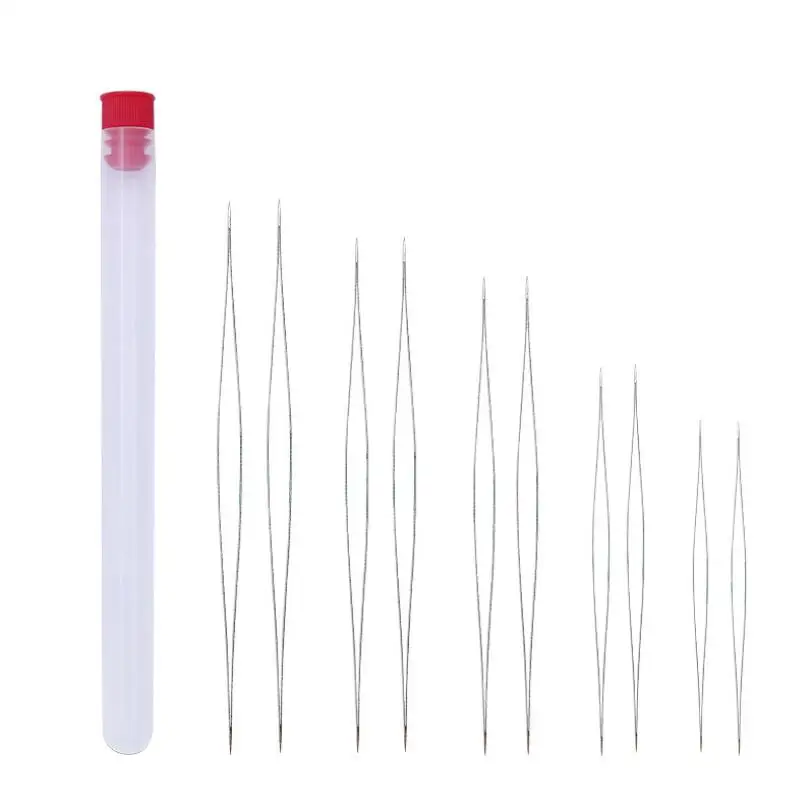 60pcs Large Eye Hand Sewing Needle(3 Sizes), Big Eye Hand Stitching Needles in Clear Storage Tube