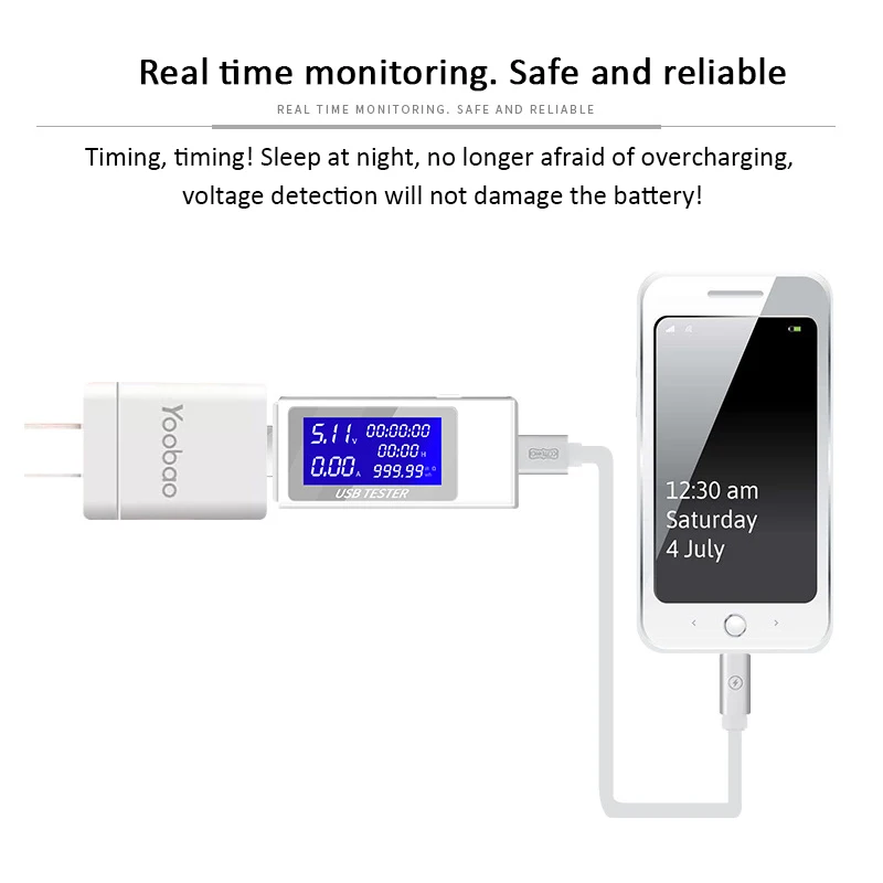 7в1 USB тестер напряжения интеллектуальный тестер тока/емкости/синхронизации/мощности/времени/внутреннего сопротивление, Вольтметр Амперметр измерительный прибор USB