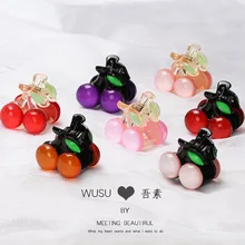 Вишневый захват, Южная Корея, милый взрыв, детский боковой зажим, длинный зажим для женщин, девочек, сердце, фрукты, мультфильм, заколки на голову