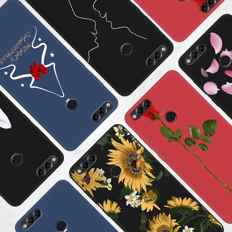 Силиконовый тонкий цветной матовый защитный чехол для huawei Honor 7C 6X 7X Play 7A Pro Magic 2 Note