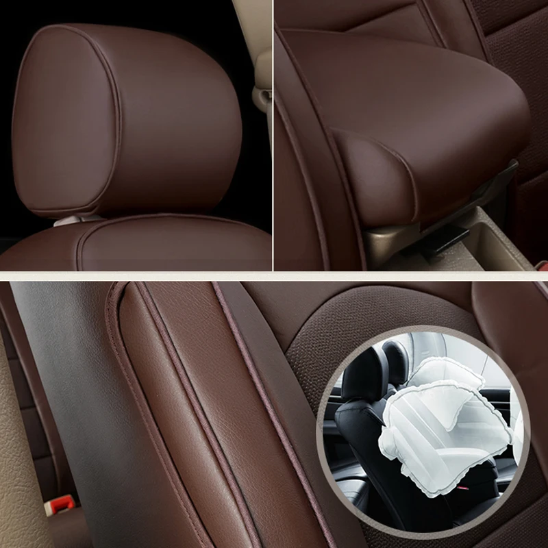 Чехлы AUSFTORER из натуральной кожи на автомобильные сиденья для Toyota Wish 2010 чехлы 3
