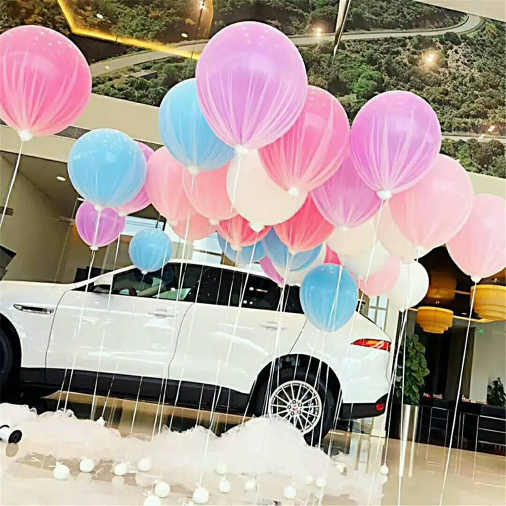 1.9*2m Balloon Gauze Crystal Tulle Spool Organza DIY Balloon Accessories Birthday Xmas Decoration Wedding Arches Decal Supplies