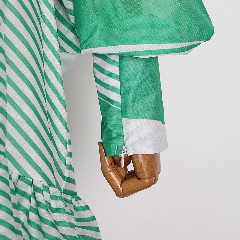 Женское Повседневное платье SISPELL лоскутное в полоску с рюшами и длинными