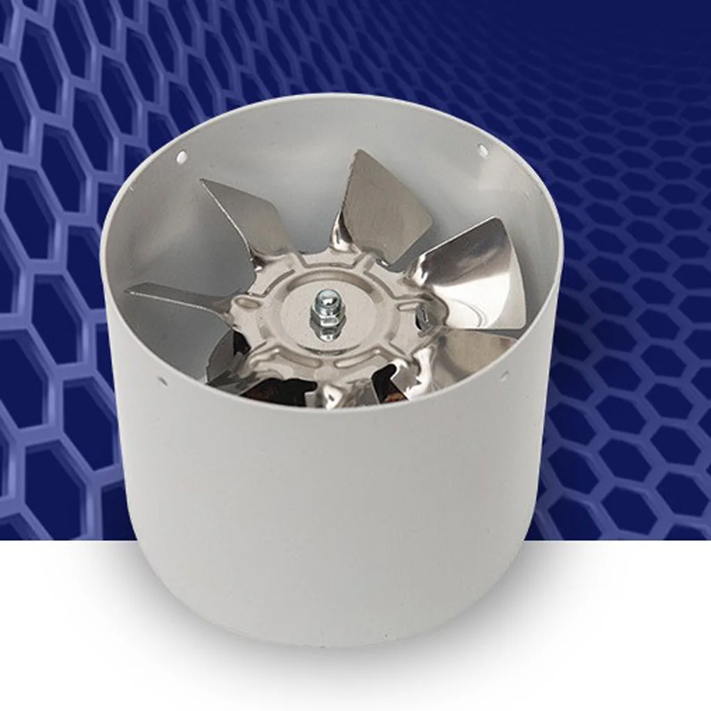 4 inch Inline Duct Fan, Metal Duct Booster Fan Low Noise Inline Duct Vent Blower Great For Grow Tent HVAC Exhaust and Intake