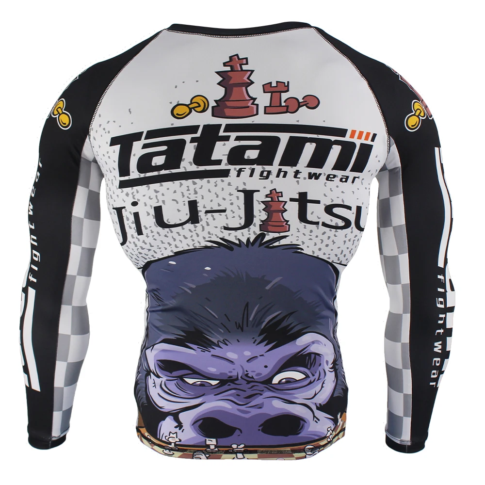 Skup MMA orangutan rajstopy tygrys Muay Thai geometryczne boks Jersey rashguard jiu jitsu król boks muay thai t shirt mma t shirt sauna