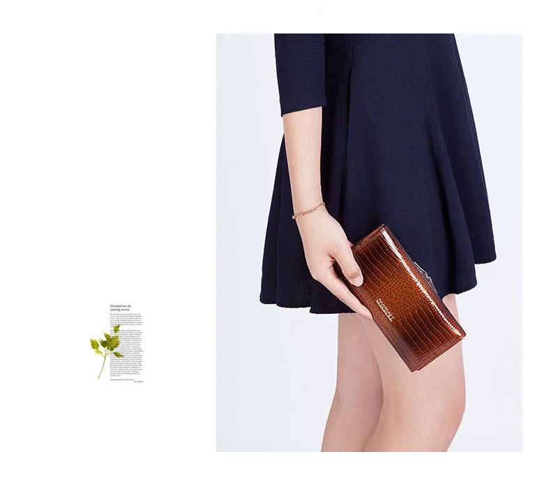 Мода женский кошелек кожаный длинный стиль многофункциональный кошелек Карманный модный крокодиловый узор женские сумки-кошельки