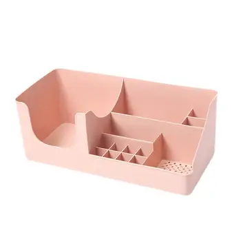 

Cosmetic Holder Multiple Compartments Cosmetics Container Plastic Desktop Storage Box Lipstic Holder Makeup Sundies Organizer
