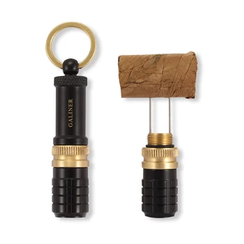 

GALINER Metal Detachable Cigar Punch Cutter Pocket Cigar Draw Enhancer Tool Stainless Steel Cigar Needles Drill Hole Function