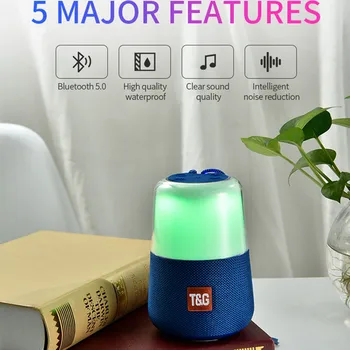 

Portable Speakers Bluetooth Column Wireless Bluetooth Speaker Powerful High BoomBox Outdoor Bass HIFI TF FM Radio with LED Light