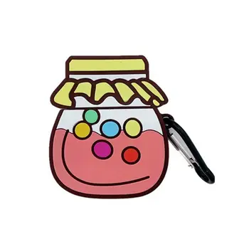 

Candy Box Protective Cover Soft Silicone Case with Carabiner for Airpods 1/2 Kit