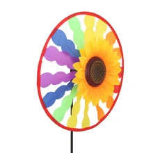 Ветряная мельница в виде подсолнечника вихревой ветер Spinner домашний дворовый садовый Декор дети ребенок игрушка Y4UD