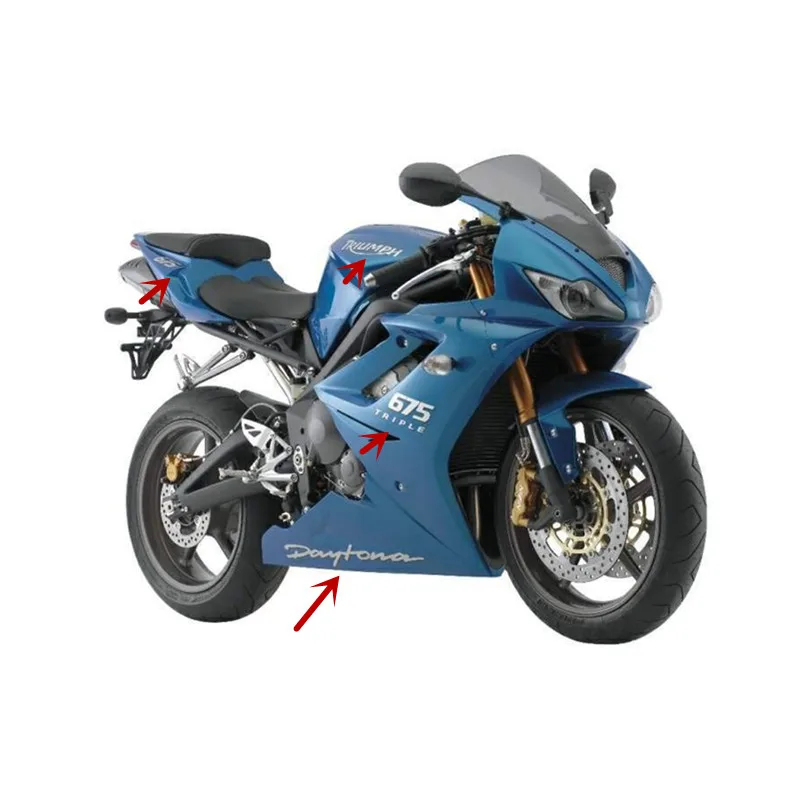 Мотоцикл обтекатель стикер s Наклейка весь автомобиль стикер для Triumph Daytona 675 - Цвет: Темно-серый