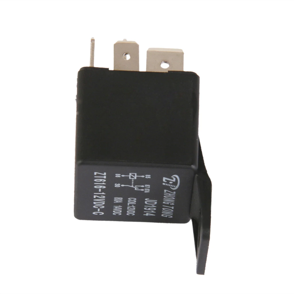Car Truck Auto Automotive DC 12V 80A 80 AMP SPDT Relay Relays 5Pin