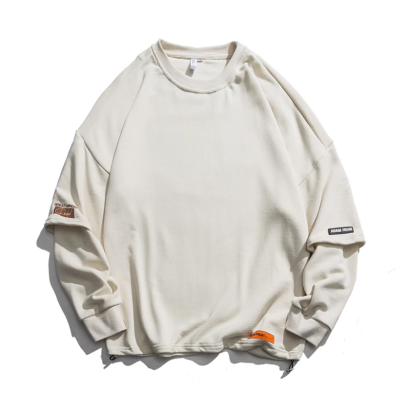 

2019 Men's Spring New Casual Letter Printing Long-sleeved Round Neck Hoodies Loose Temperament Tide Cotton Harajuku