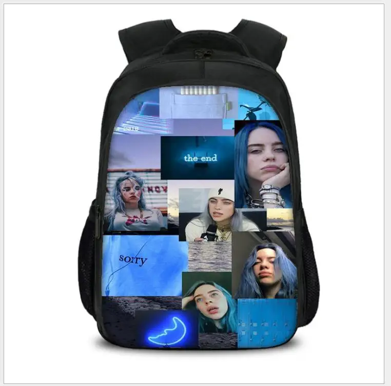 as pictures Billie Eilish рюкзак для школы 16 дюймов Детские рюкзаки Детский рюкзак для девочек и мальчиков Mochila Escolar - Цвет: as pictures