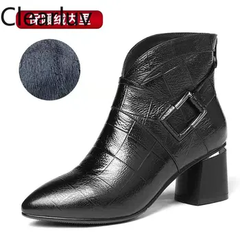 

Pointed Snake Pattern Women's Boots 2020 New Zipper Shoes Women Doc Martens Women Bota Mujer Laarsjes Dames Winter Boots Women