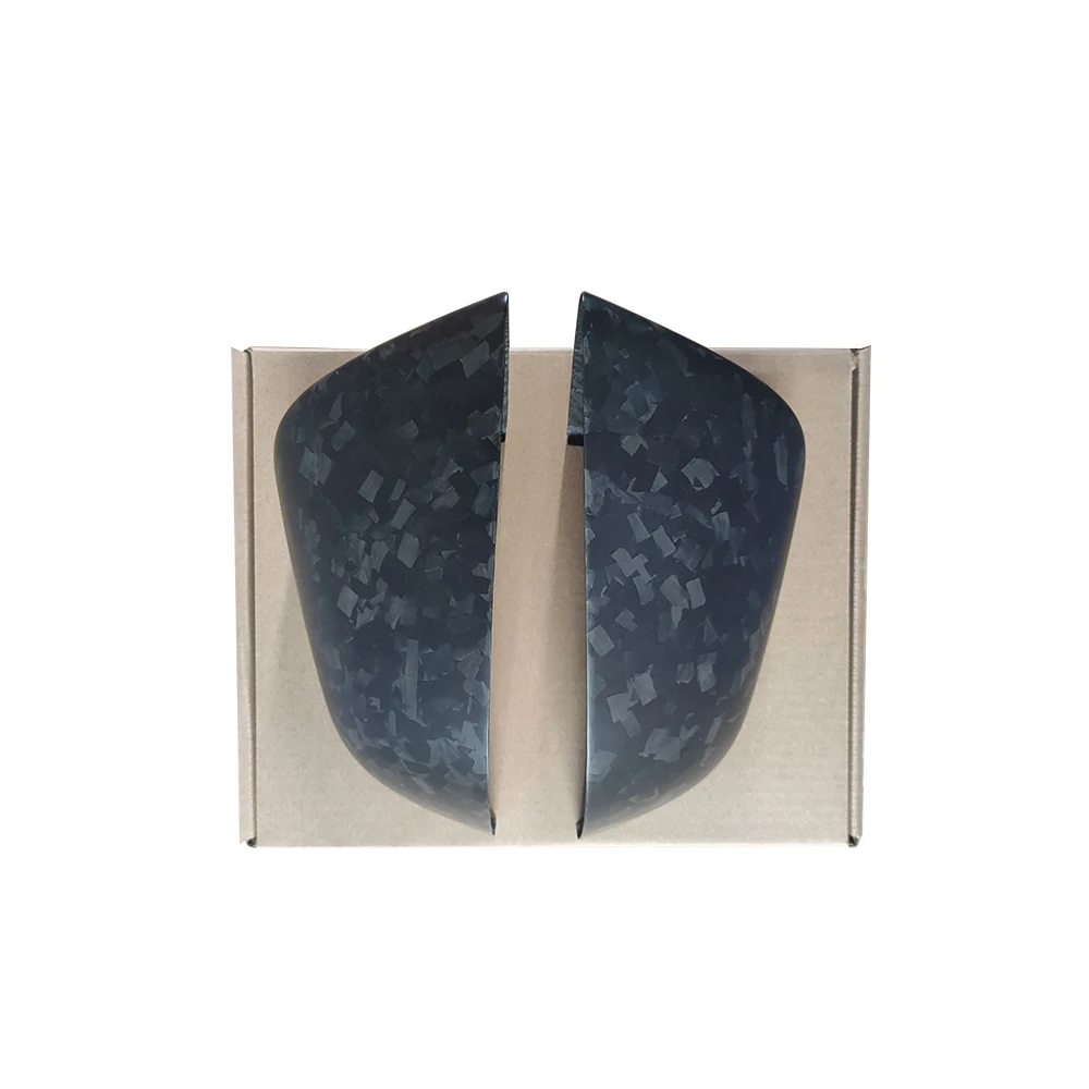 

Для Tesla Model Y 2020up Real Dry Carbon Fiber накладка на зеркало заднего вида автомобиля боковое зеркальное Кованое матовое углеродное покрытие