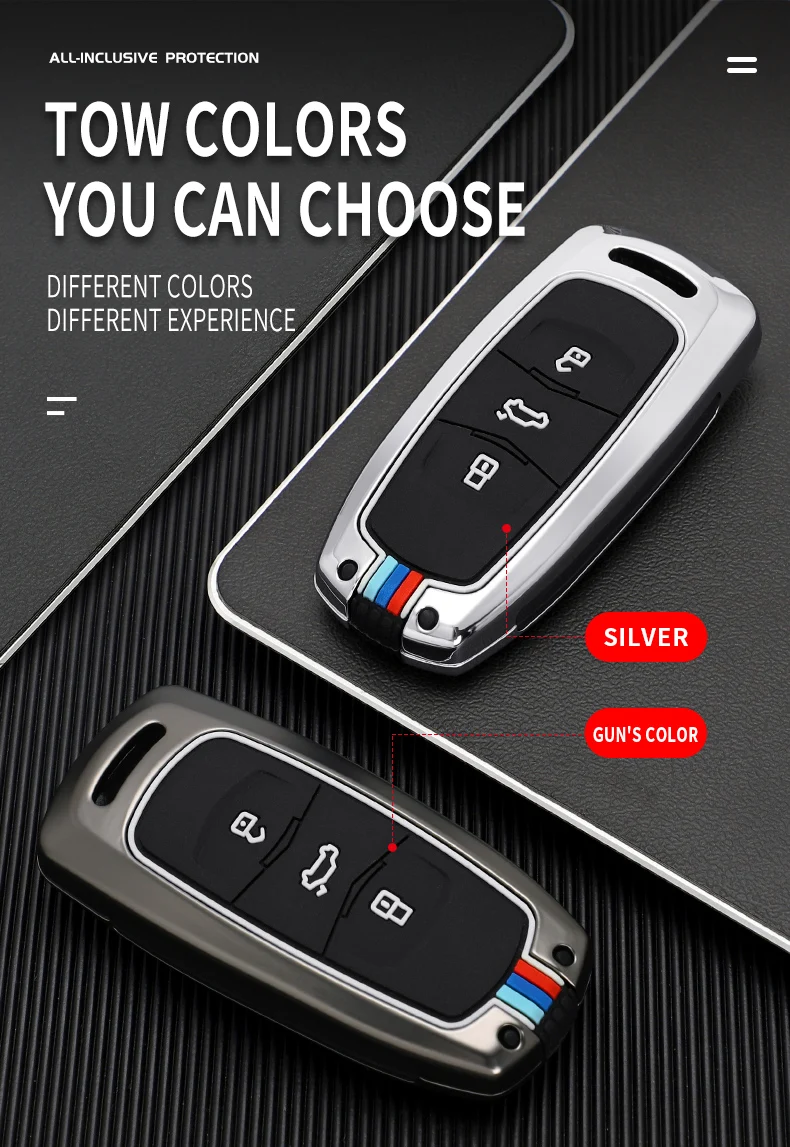 Metal Car Smart Key Case Cover Shell Fob For Geely Boyue Atlas NL3 Emgrand X7 EX7 EC7 GT GC9 Borui Coolray Protector Accessories - H824b069dcafb4cfca1e917ebbfcc68333
