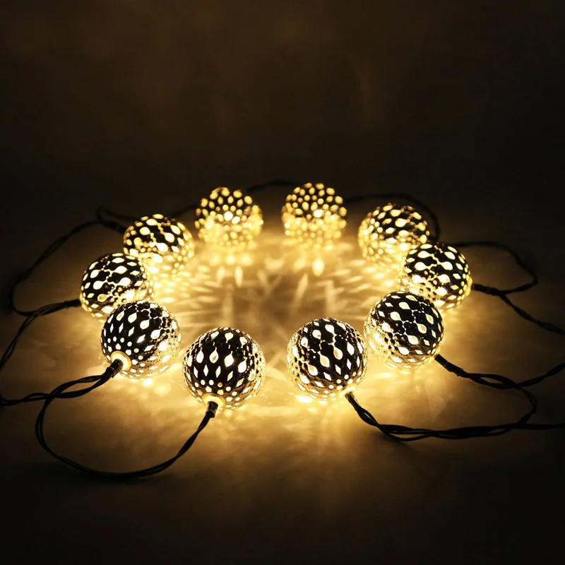 Марокканские шары на батарейках светодиодный гирлянда сказочные огни Luces Navidad