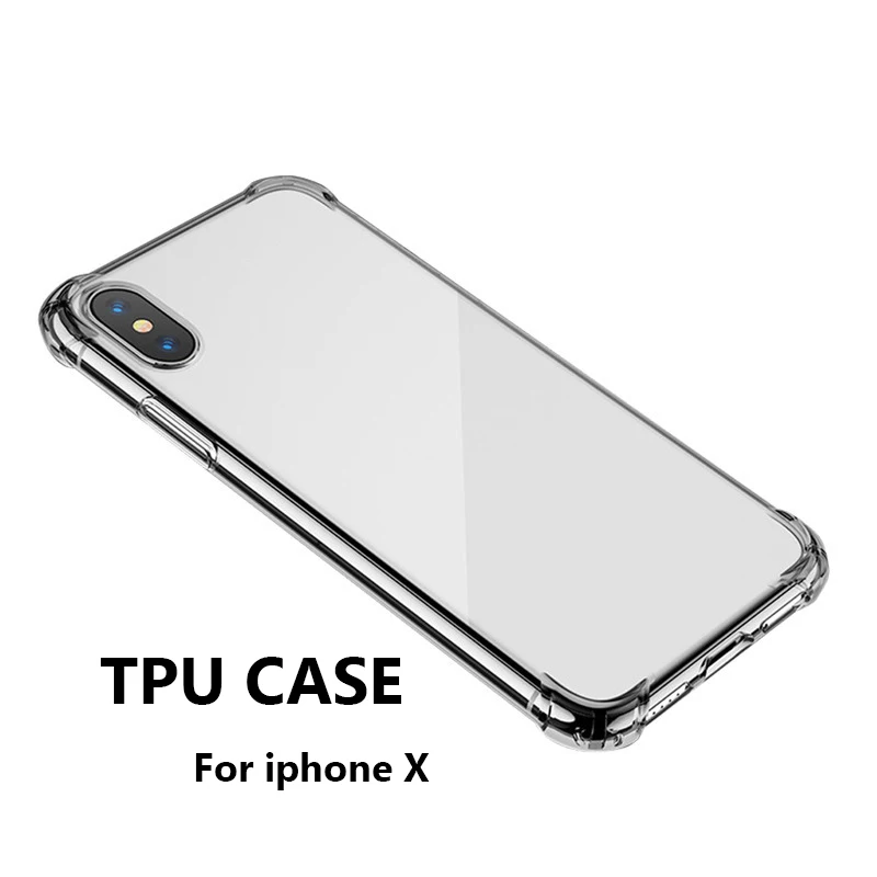 

Crystal Clear TPU Full Protection Case For iphonex iphone X Phone Case Soft Transparent Case