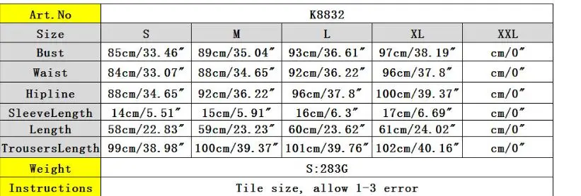 VAZN WNY8832 красочные обтягивающие с принтом короткий рукав+ длинные штаны летние женские повседневные 2 шт Две Модные свободные женские комплекты