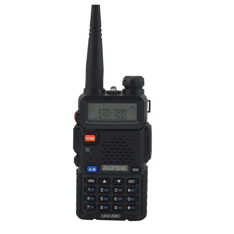 US Plug UV-5R Walkie Talkie профессиональное переговорное устройство CB радио стационарный трансивер 5 Вт VHF UHF портативный UV 5R охотничий радиоприемник - Цвет: Black