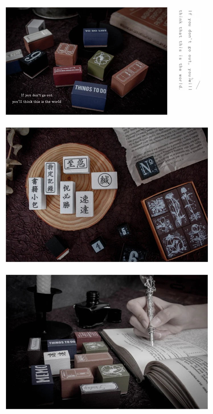 1 Набор винтажные английские алфавиты цифровые штампы Ретро скандинавские деревянные и резиновые штампы для DIY скрапбукинга Bullet Journal Craft