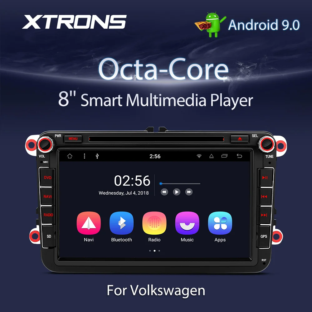 Xtrons 8" Android 9.0 Octa Core Gps Car Stereo Dvd Player For