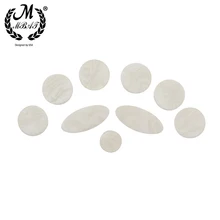 

M MBAT 9Pcs Saxophone Key Buttons Natural Pearl Shell Buttons Alto/Tenor/Soprano Sax Accessories Woodwind Instrument Inlay Parts