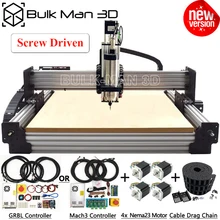 4 eixos mais novo workbee cnc roteador máquina kit com sistema de tensão tingle + mach3 grbl controlador cabo arraste chain 4pcs nema23
