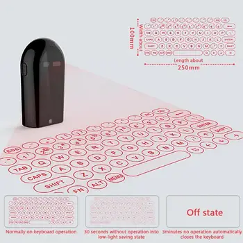 

Bluetooth Wireless Virtual Portable Rechargeable Projection Laser Keyboard