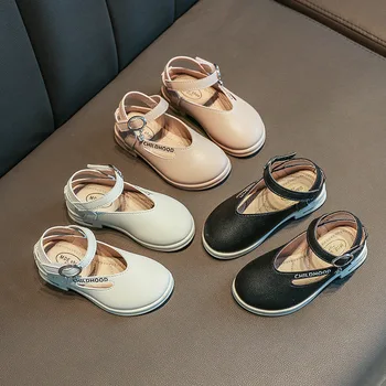 

Children's High-heeled Leahter Shoes 2020 Spring New Kids Princess Shoes School Dance Shoes Non-slip Wedding Party Shoes D03111
